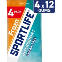 Een afbeelding van Sportlife Frozn intensemint sugar free gums 4-pack