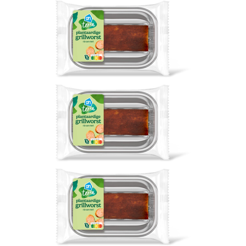 AH Terra Plantaardige grillworst stuk 3-pack