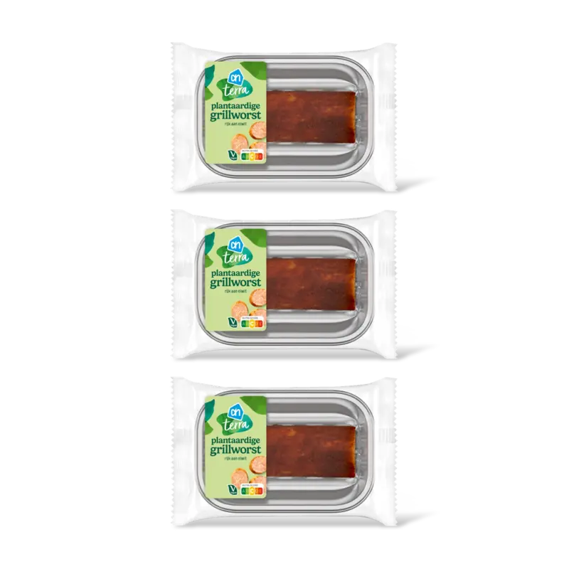 AH Terra Plantaardige grillworst stuk 3-pack