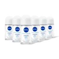 NIVEA Fresh natural deodorant roller 6-pack