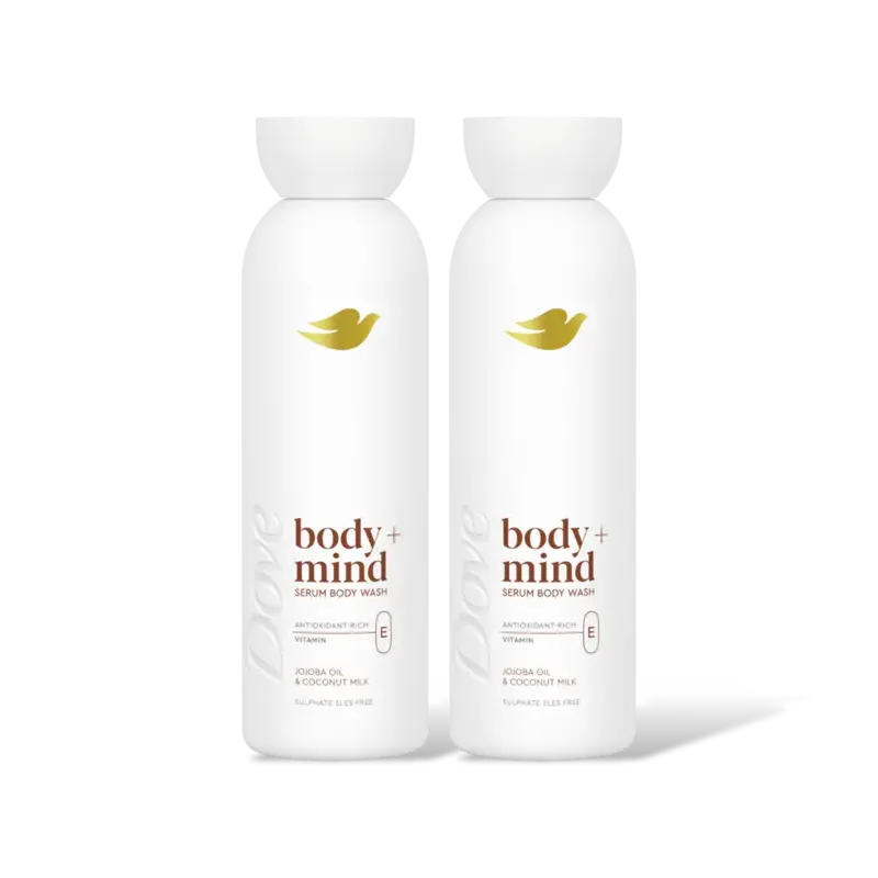 Dove Body+mind jojoba oil & coconut 2-pack