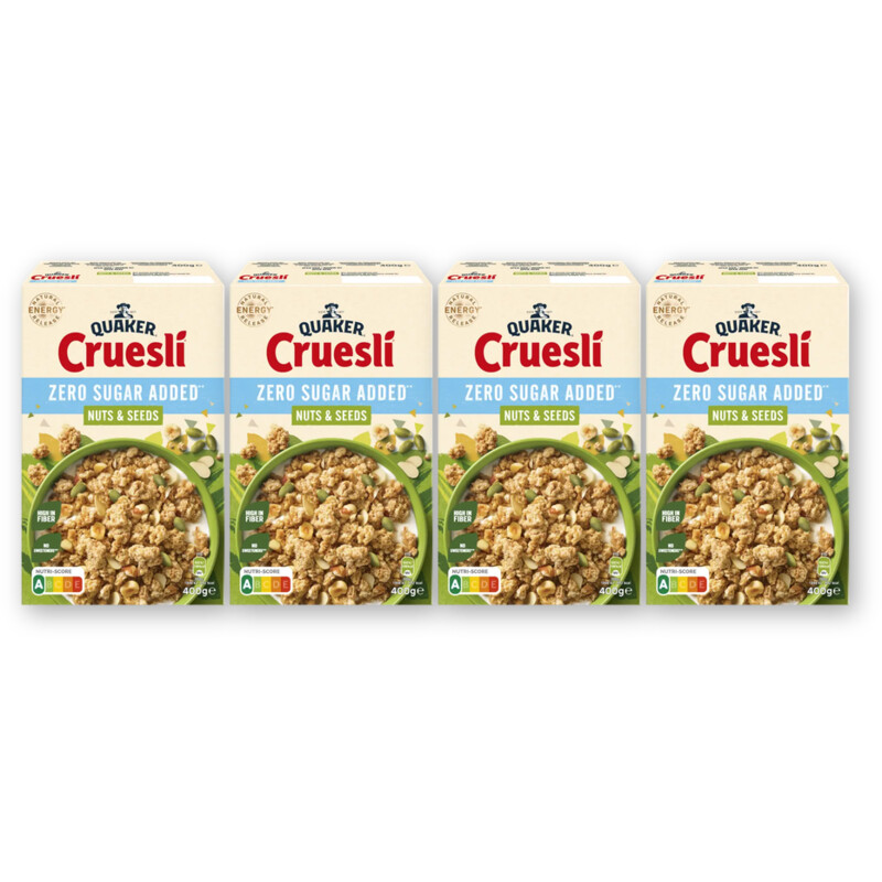 Quaker Cruesli zsa nuts & seeds 4-pack