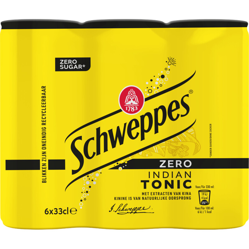 Een afbeelding van Schweppes Indian tonic zero 6-pack