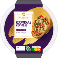 Een afbeelding van AH Excellent Roomkaas kerstbal zwarte peper