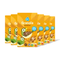 AH Granola pindakaas 0% toegevgd suiker 6pk