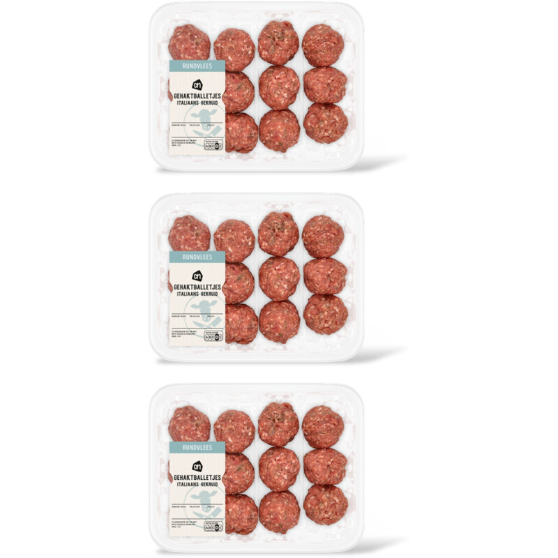 AH Gehaktballetjes Italiaans gekruid 3-pack