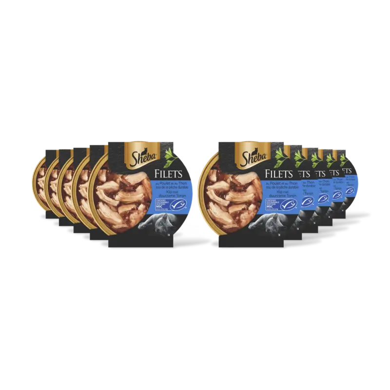 Filets kip met duurzame tonijn 10-pack