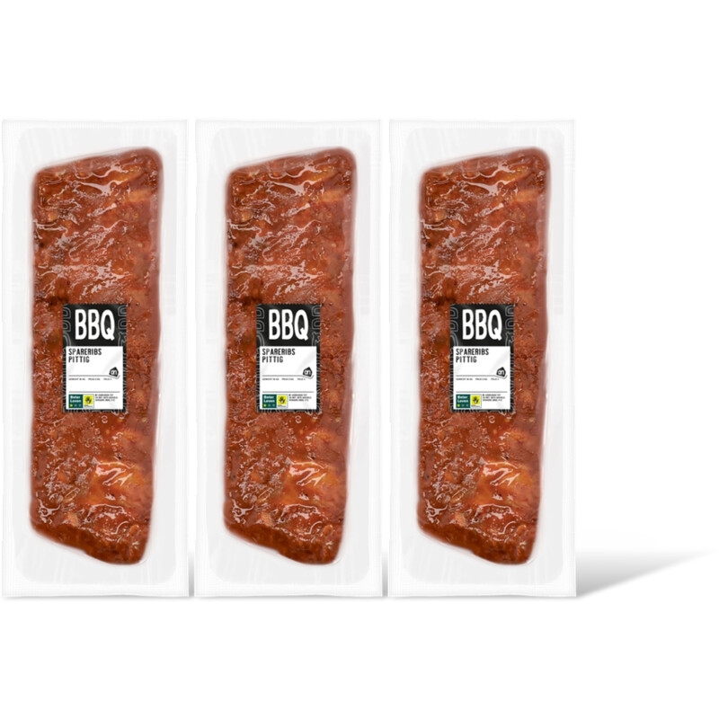 AH BBQ spareribs pittig 3-pack