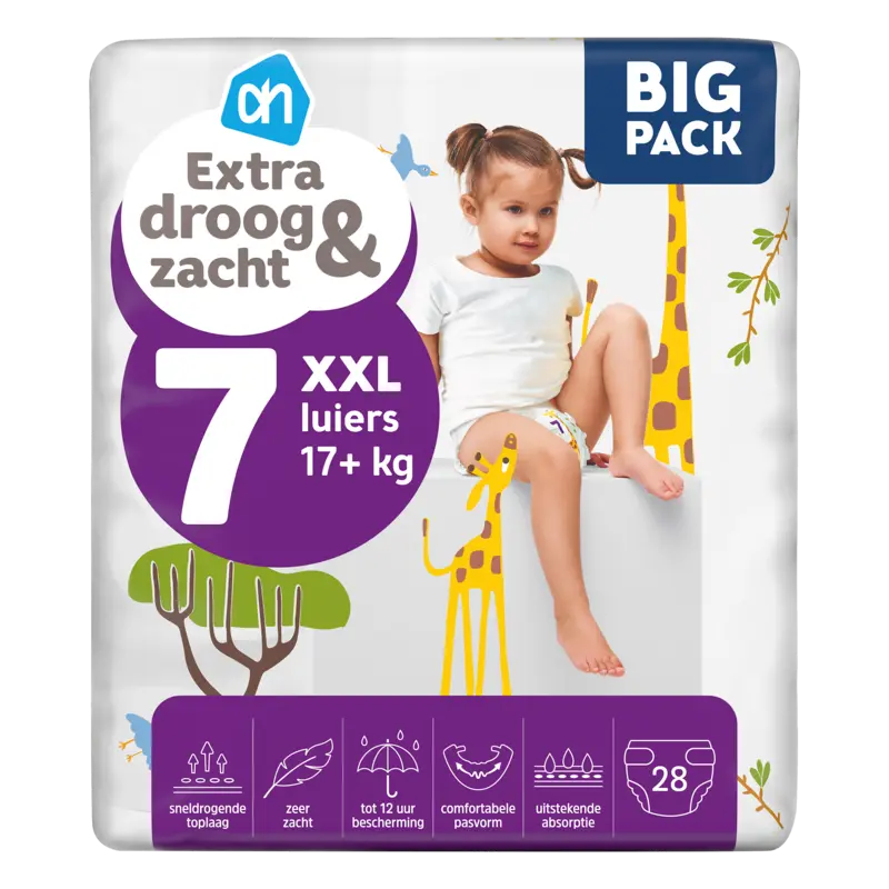 Extra droog en zacht luiers maat 7
