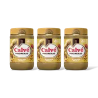 Calvé Pindakaas met stukjes pinda 3-pack