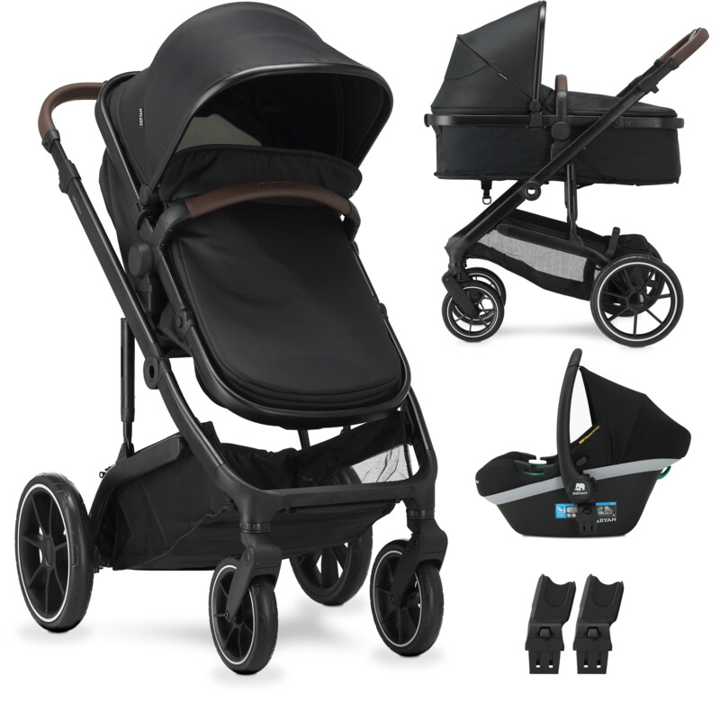 Een afbeelding van Deryan Noa 3-1 Kinderwagen Zwart