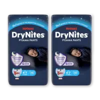 Huggies DryNites luierbroekje jongen 4-7 jr 2pck