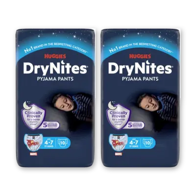 pdp-image-Huggies DryNites luierbroekje jongen 4-7 jr 2pck