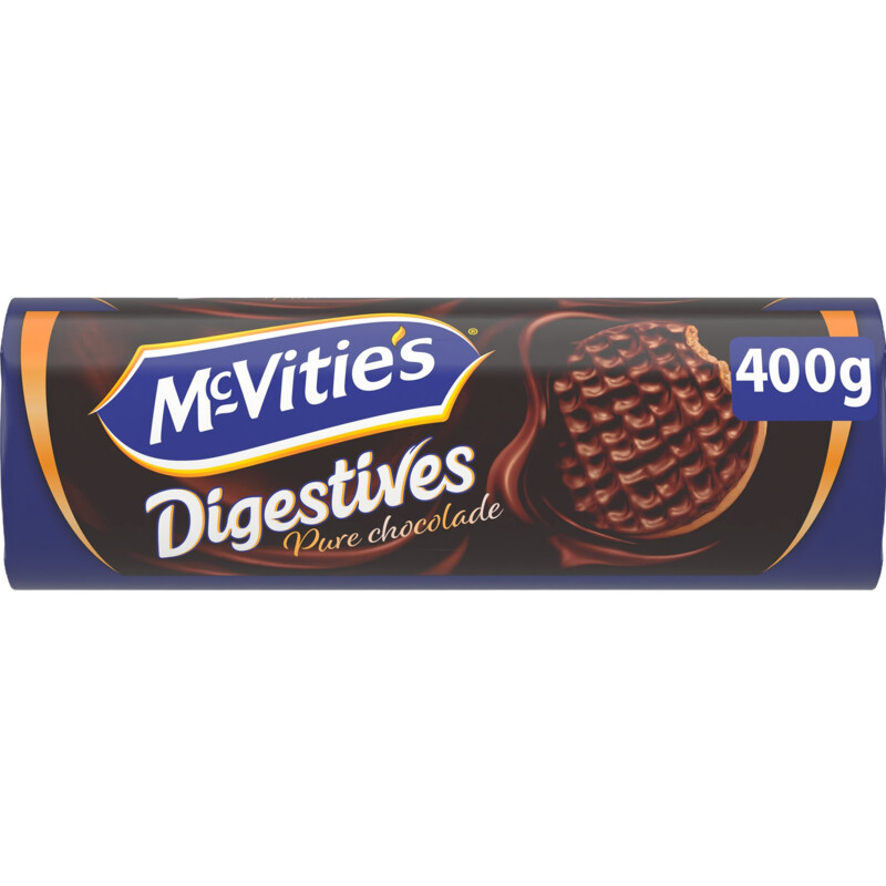 Een afbeelding van McVitie's Digestives pure chocolade