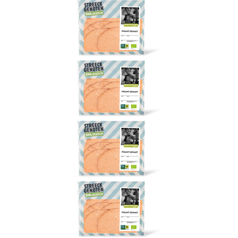 Streeckgenoten Biologisch pikant gehakt 4-pack