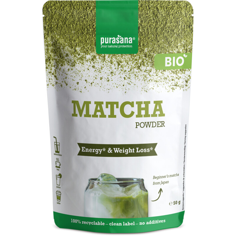 Een afbeelding van Purasana Matcha classic poeder