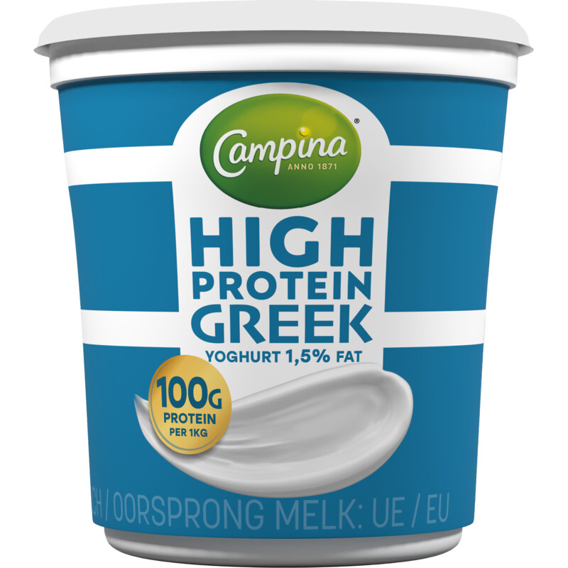 Een afbeelding van Campina High protein Greek yoghurt 1,5% fat