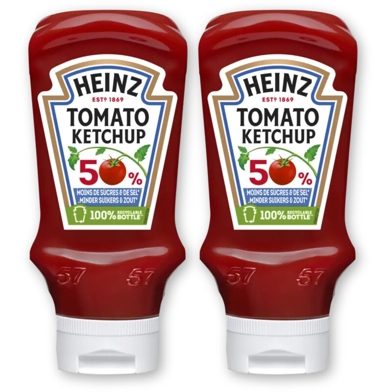 Heinz 50% minder suikers & zout 2-pack