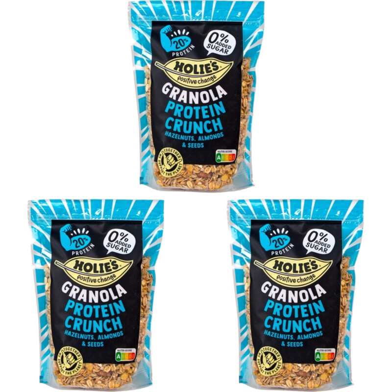 Een afbeelding van Holie's Granola Protein Crunch 3-pack