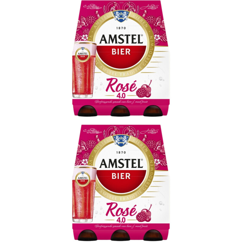 Een afbeelding van Amstel rosé bier 12-pack