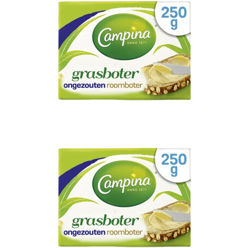 Een afbeelding van Campina Botergoud grasboter 2-pack