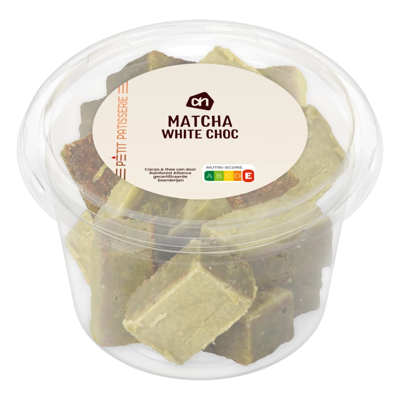 Matcha white choco bites