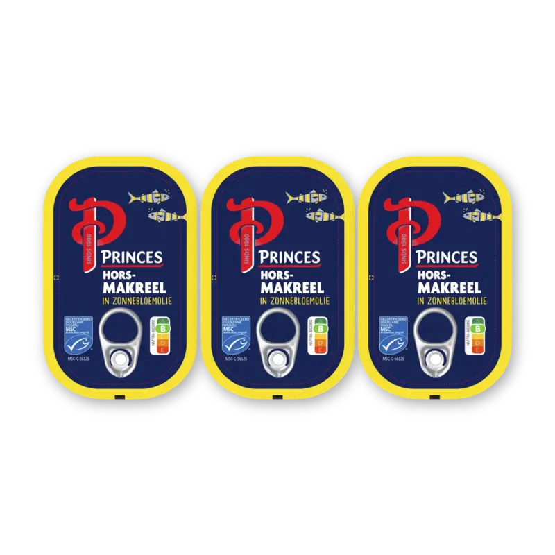 Princes Horsmakreel in zonnebloemolie 3-pack