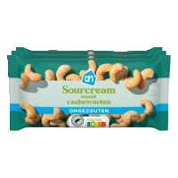 AH Sourcream cashewnoten ongezouten 3-pack