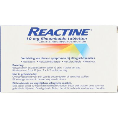 pdp-image-Reactine Hooikoortstabletten cetirizine 10mg