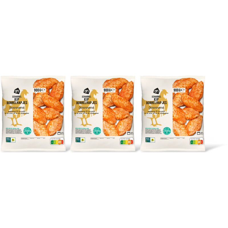 AH Scharrel kipborrelhapjes gemarineerd 3pk
