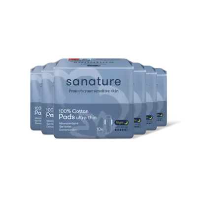 pdp-image-Sanature Katoenen maandverband ultra night 6-pack