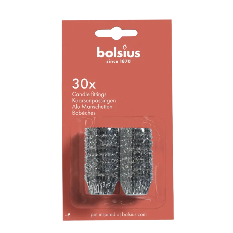 Bolsius Kaarsenpassingen zilver