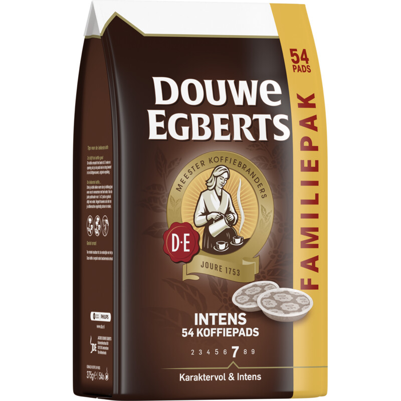 Een afbeelding van Douwe Egberts Intens koffiepads familiepak