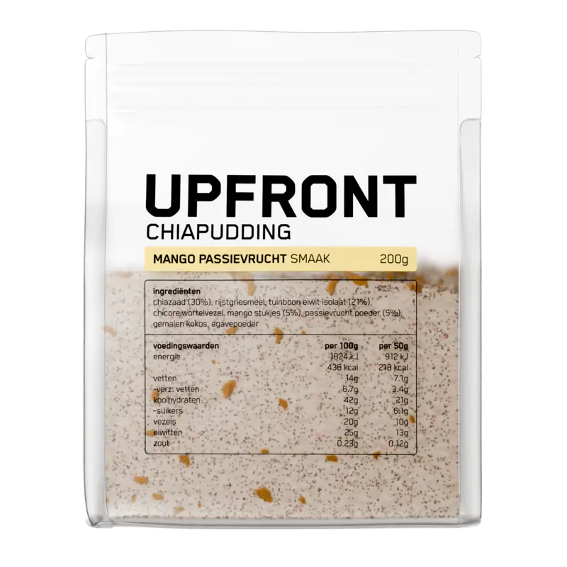 Upfront Chiapudding mango passievrucht smaak