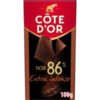 Een afbeelding van Côte d'Or Chocolade reep extra intense puur 86%