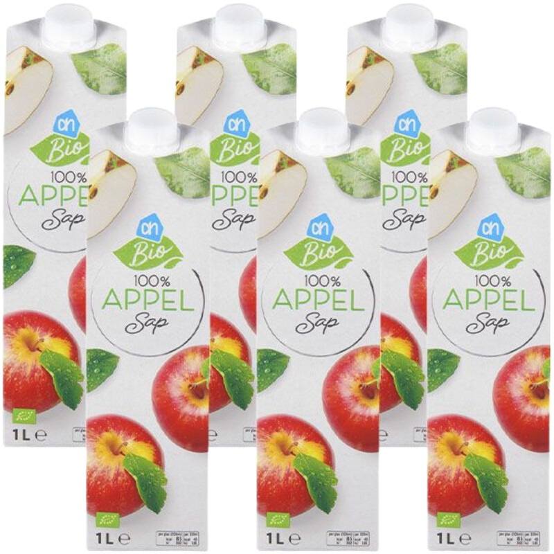 Een afbeelding van AH Biologisch appelsap 6-pack