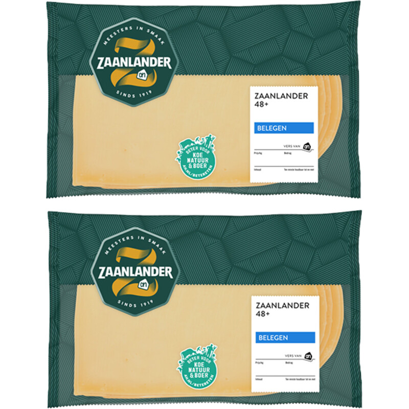 Een afbeelding van AH Zaanlander Belegen 48+ plakken 2-pack