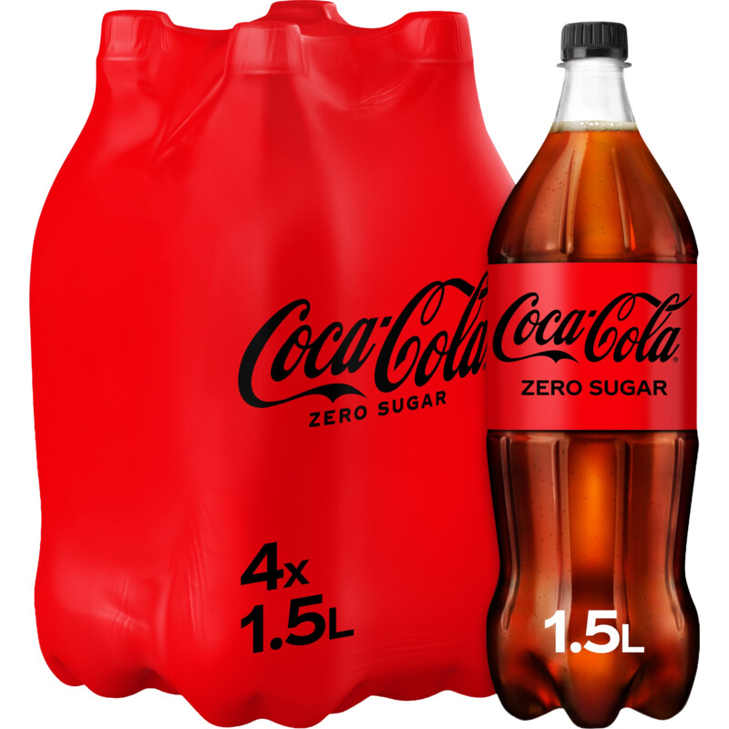 Een afbeelding van Coca-Cola Zero sugar 4-pack
