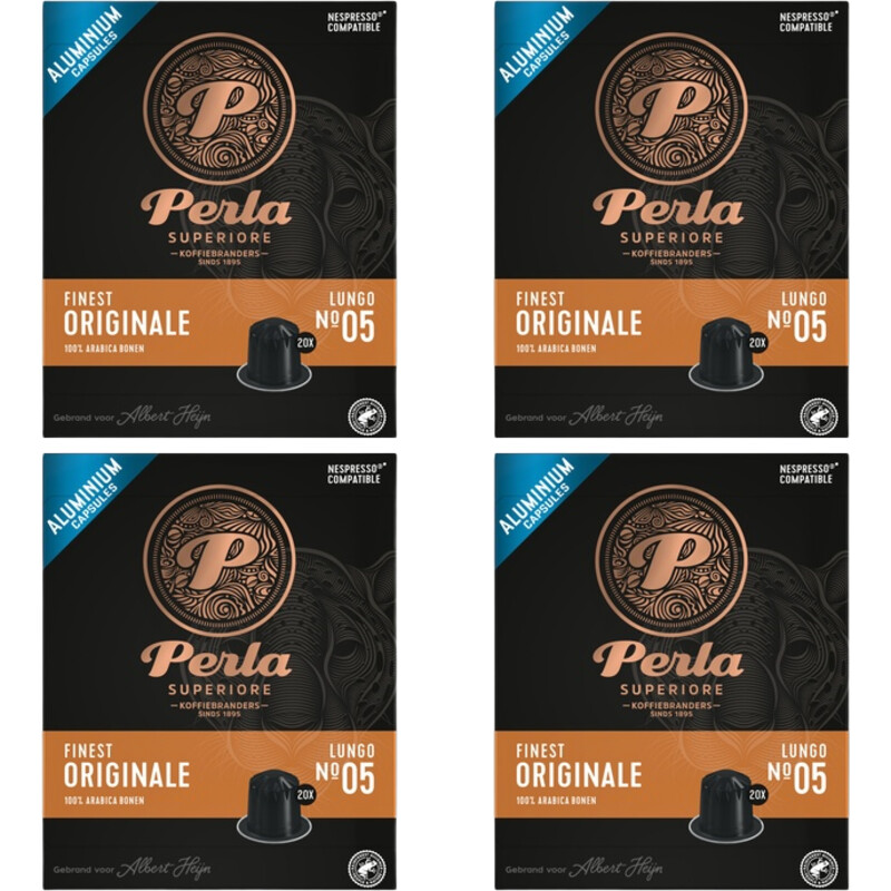 Een afbeelding van Perla Superiore Finest originale lungo capsules 4-pack