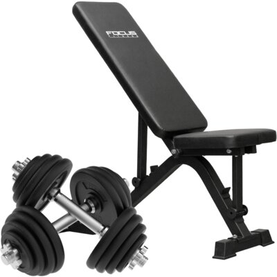 pdp-image-Focus Fitness Combideal dumbbellset met bank