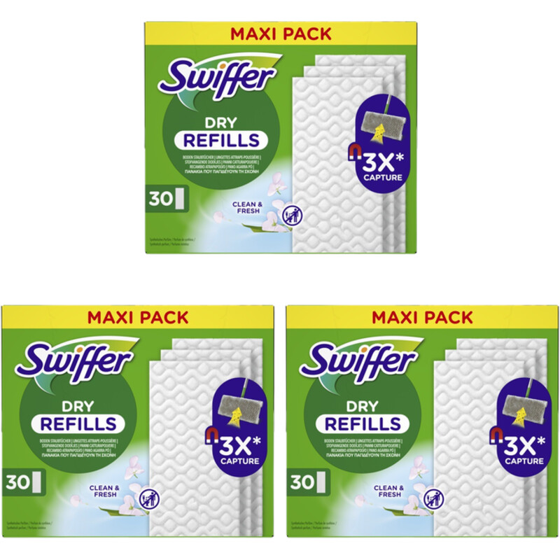 Swiffer Vloerdoekjes droog navulling maxi 3-pack