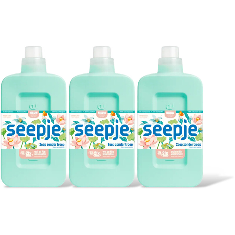 Seepje Wasmiddel wol en fijn vrolijke lotus 3pk