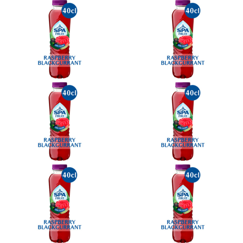 Een afbeelding van Spa Fruit raspberry blackcurrant 6-pack