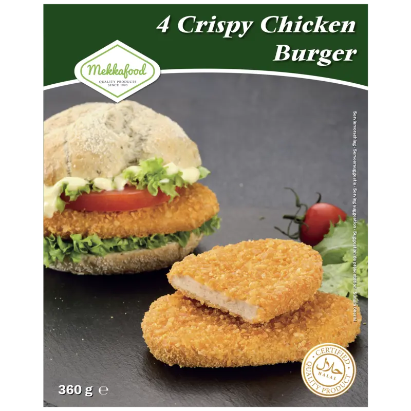4 crispy chicken burger