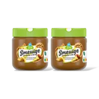 AH Biologisch Smeuige pindakaas met stukjes pinda 2 pk