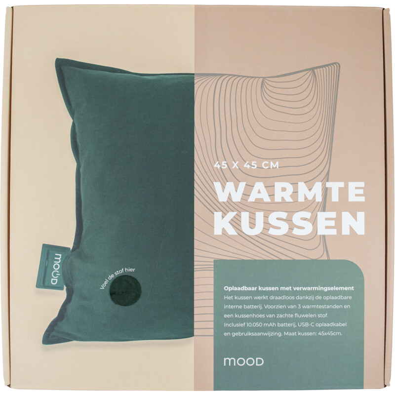 Een afbeelding van Mood by Dresz Warmtekussen velvet groen