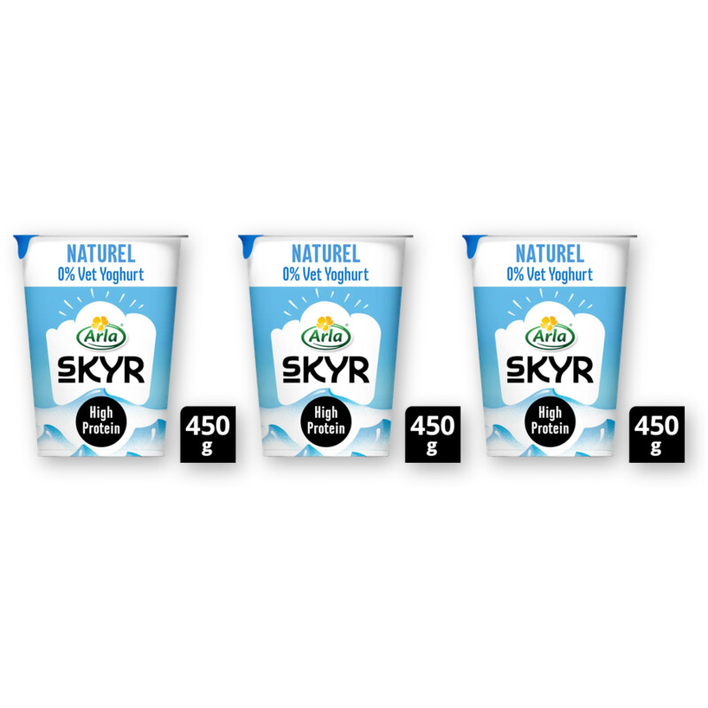 Arla Skyr naturel yoghurt 0% fat 3-pack