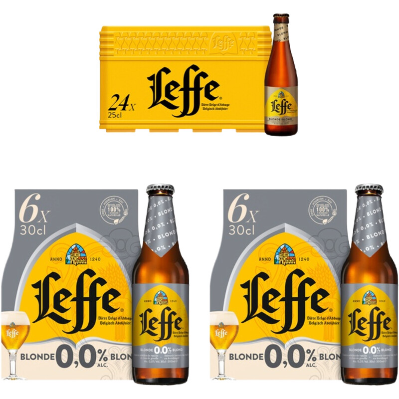 Een afbeelding van Leffe Blond en 0.0 speciaalbier pakket
