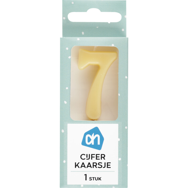Een afbeelding van AH Kaars cijfer 7 kleur