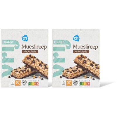 pdp-image-AH Glutenvrij Mueslireep chocolade 2-pack